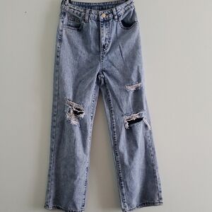 SHEIN Kids Distressed Blue Jeans